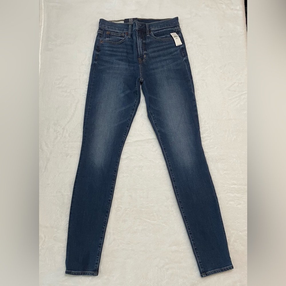 NWT Gap Long Skinny High Rise Stretch Denim Jeans Size 28 - Picture 2 of 11